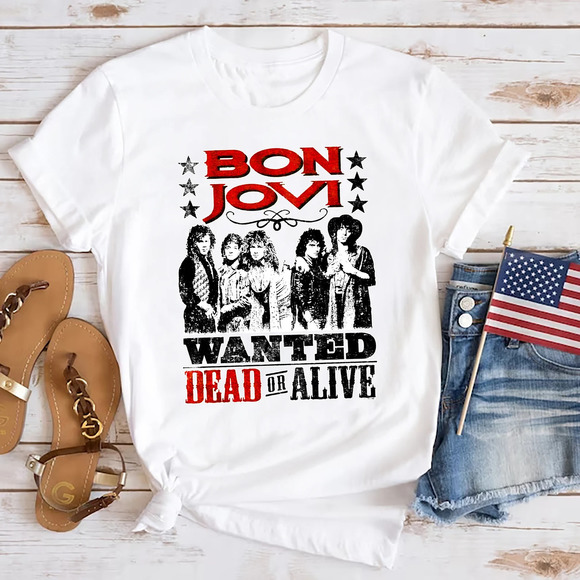 Kimbrell Other - Bon Jovi Wanted Dead Or Alive T-Shirt, Bon Jovi Shirt Gift For Fan